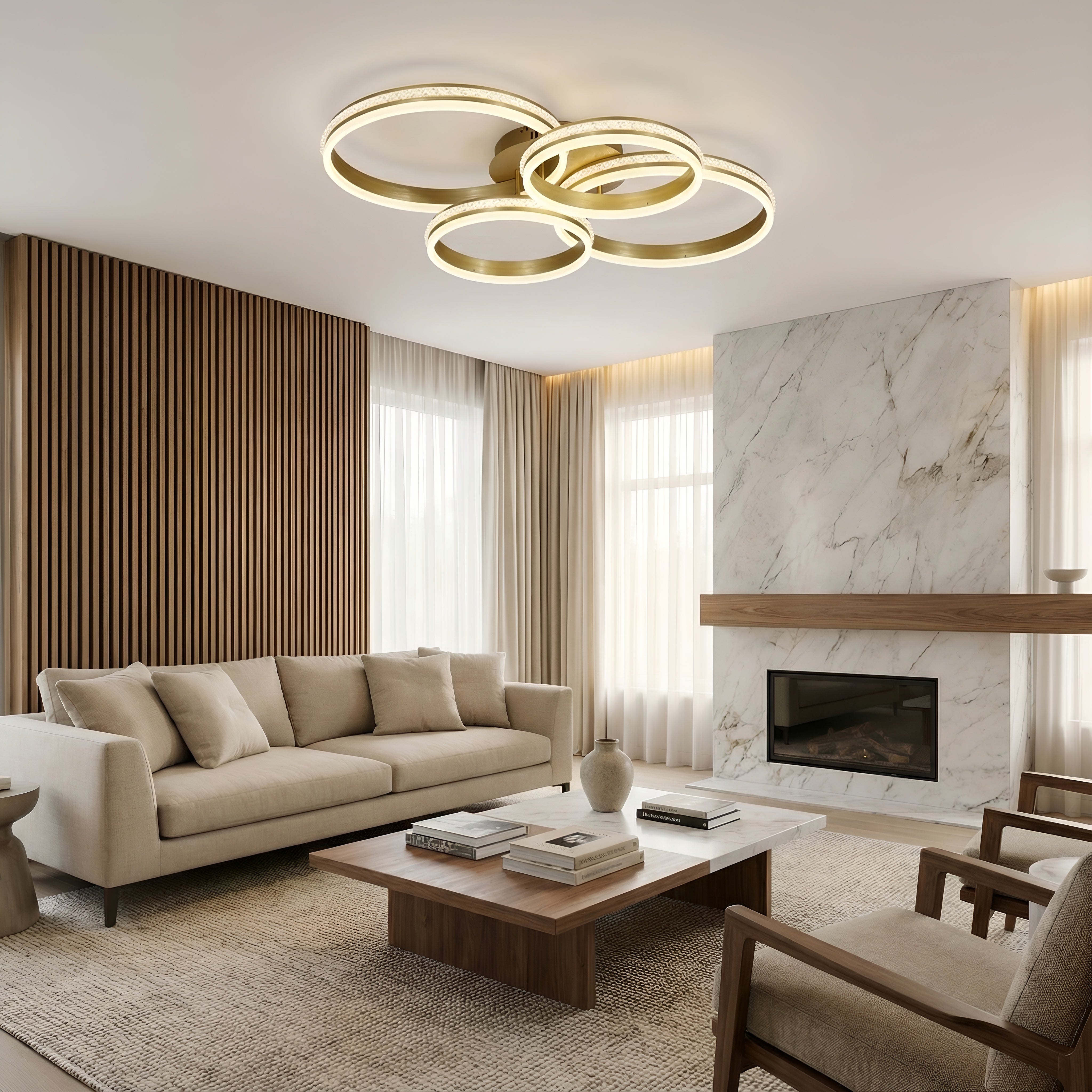 Lustra Led Hydra 234w/11600lm cu Telecomanda 2*300+2*400mm