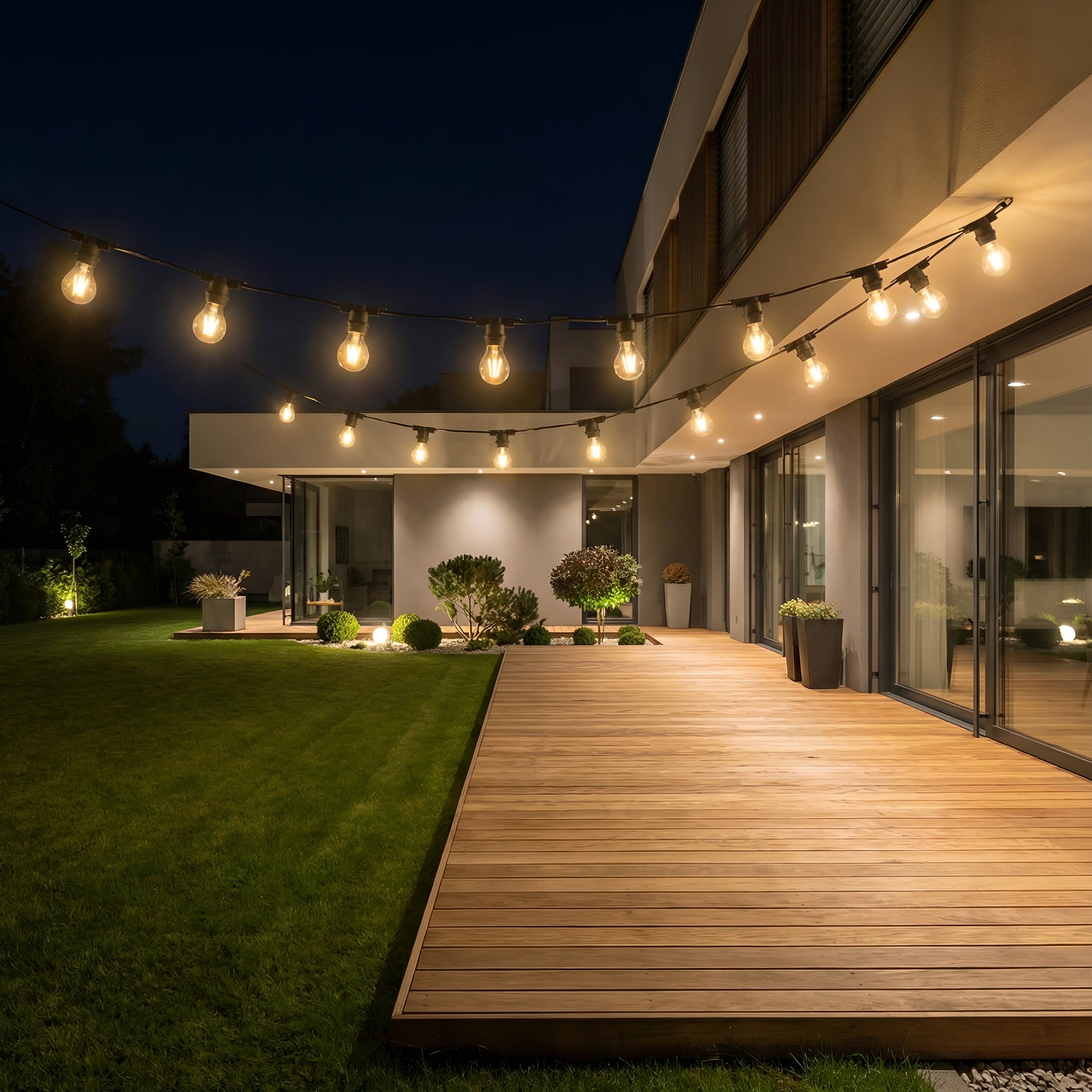 Ghirlanda luminoasa, 10m, interconectabil, E27, IP65, 10m