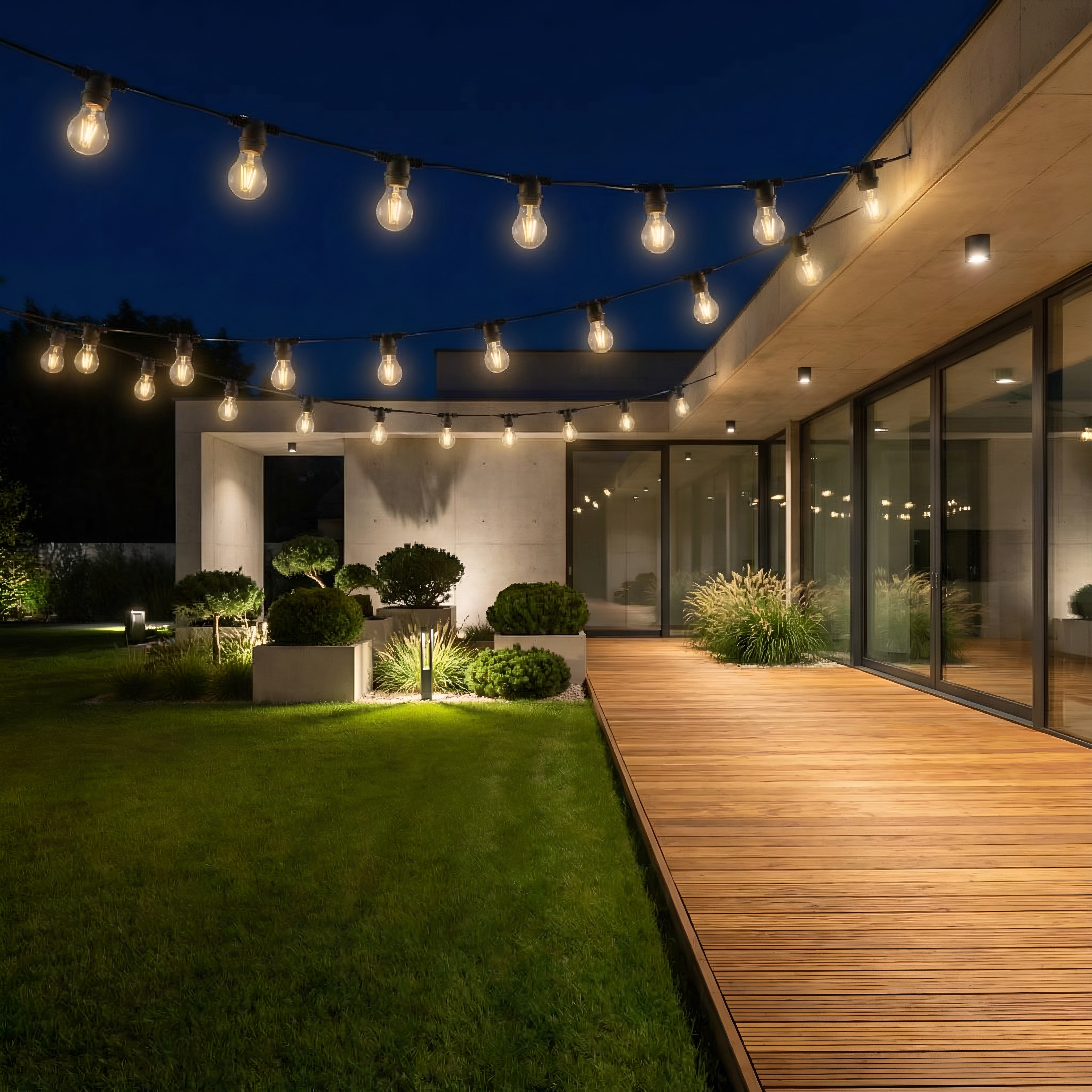 Ghirlanda luminoasa, 20m, interconectabil, E27, IP65, 20m