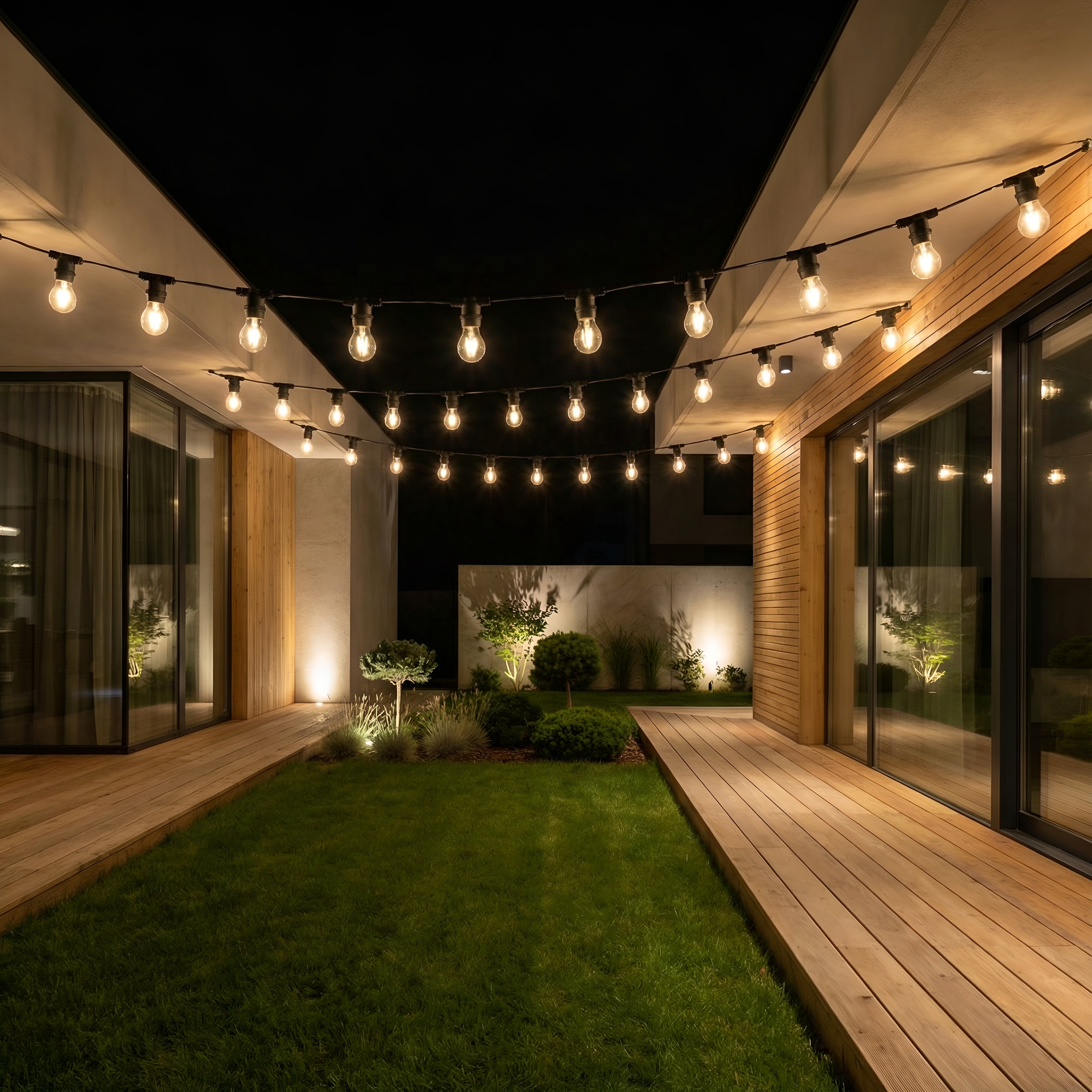 Ghirlanda luminoasa, 10m, interconectabil, E27, IP65, 10m