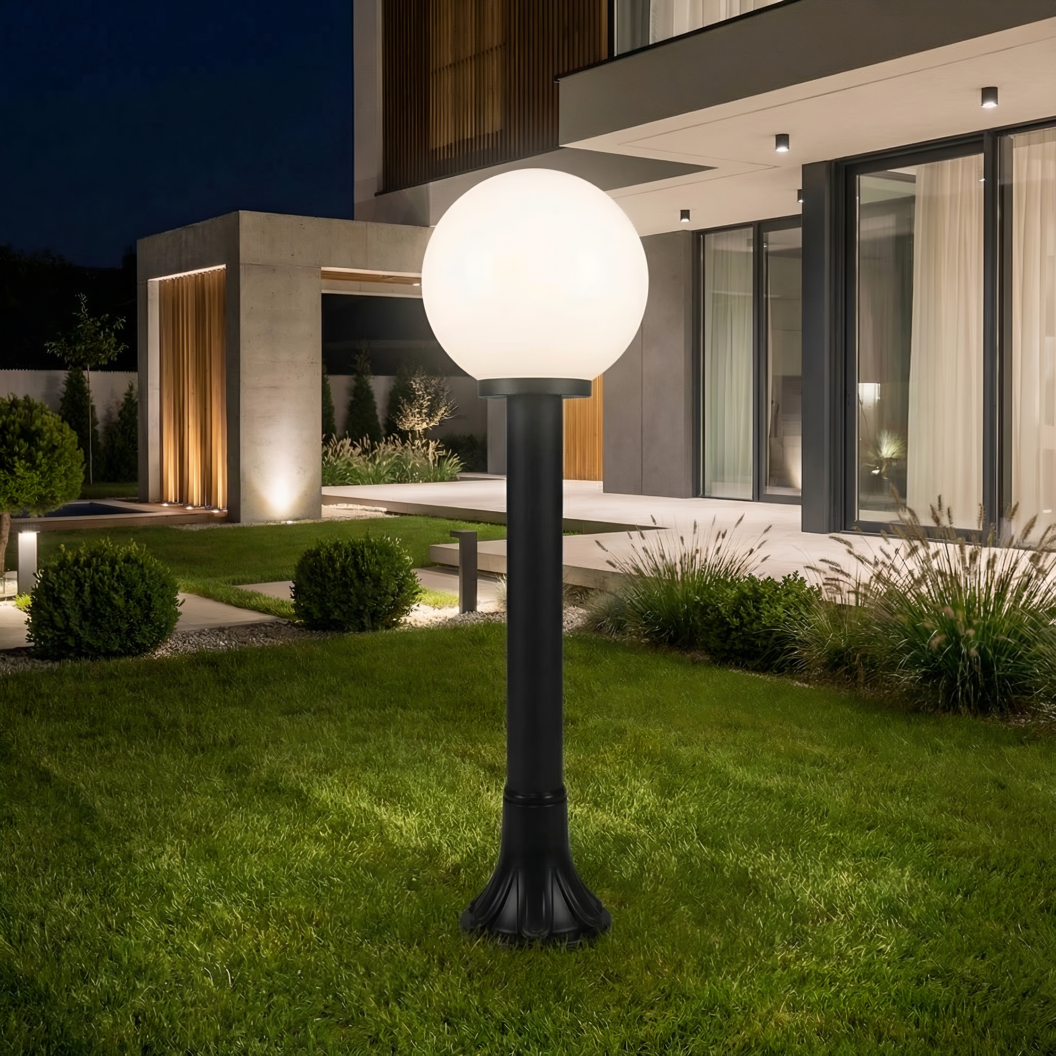 STALP DE ILUMINAT GLOB BLACK 230V/40W/E27/IP44 D250X120mm